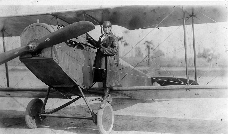 April 30 - Bessie Coleman and her plane.