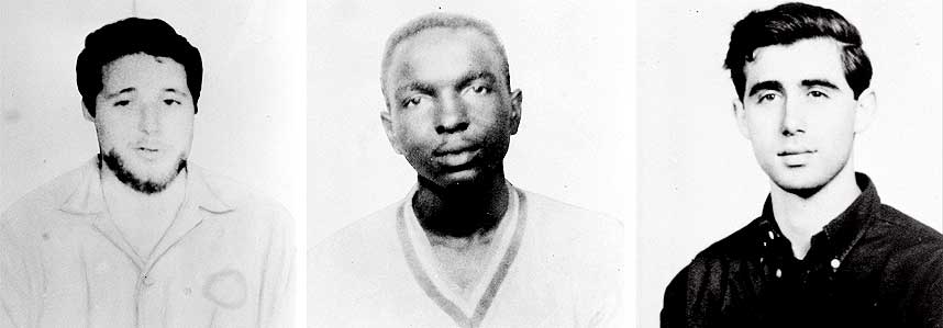 June 21 - Andrew Goodman, James Chaney and Michael Schwerner