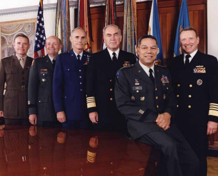 September 21 - General Colin Powell with the Joint Chiefs of Staff in1991.
